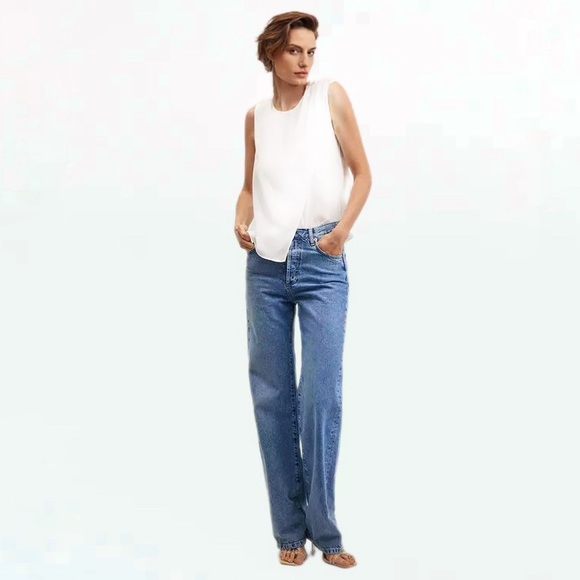 MANGO Buttoned Wrap Blouse - Picture 2 of 4